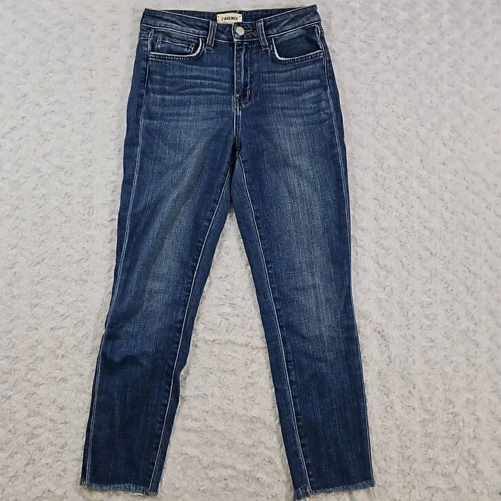 L'agence El Matador Slim High Rise Jean Rustic Blue Womens Size 25